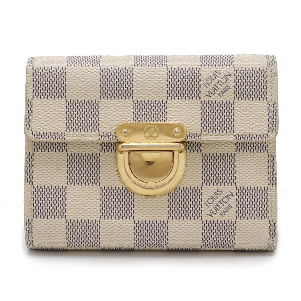 LOUIS VUITTON Damier Azur White Koala Tri fold Wallet